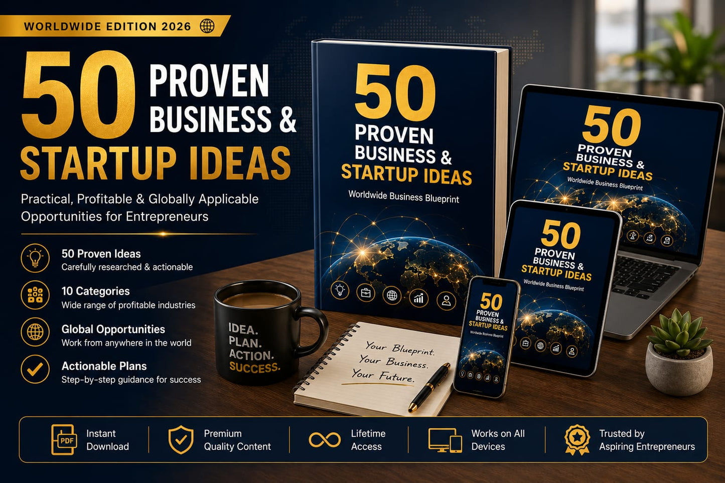 50 Proven Business & Startup Ideas (2026 Edition) E-book