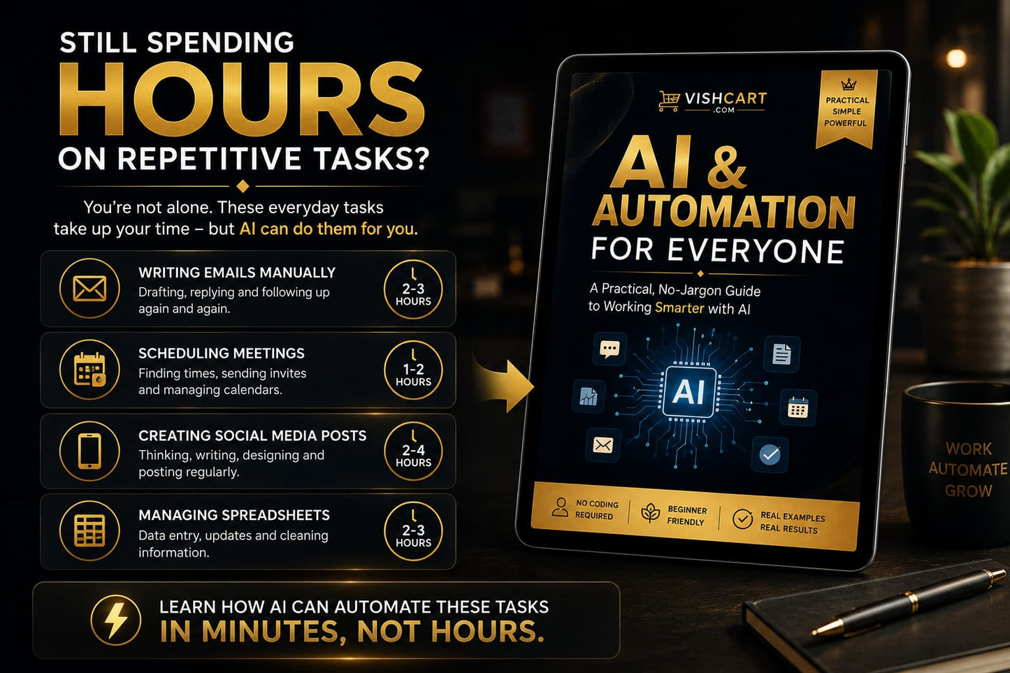 AI & Automation for Everyone – A Beginner's Guide to Working Smarter with AI(E-book)