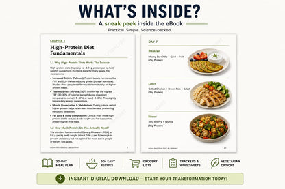 High-Protein Diet Blueprint | The Ultimate Weight Loss & Muscle Gain Guide (E-book)